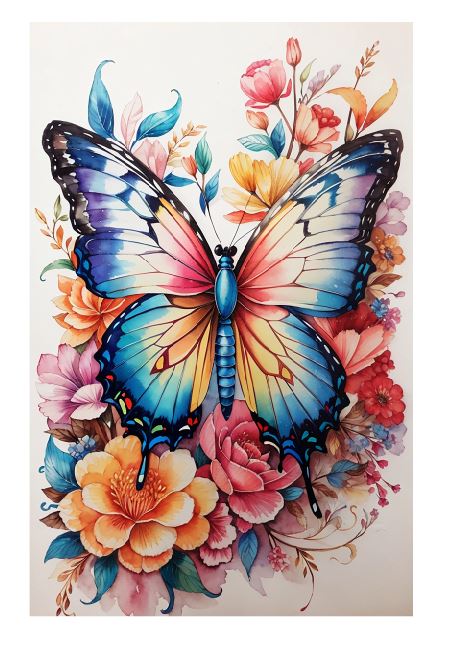 Colorful Butterfly Wall Art (A219)