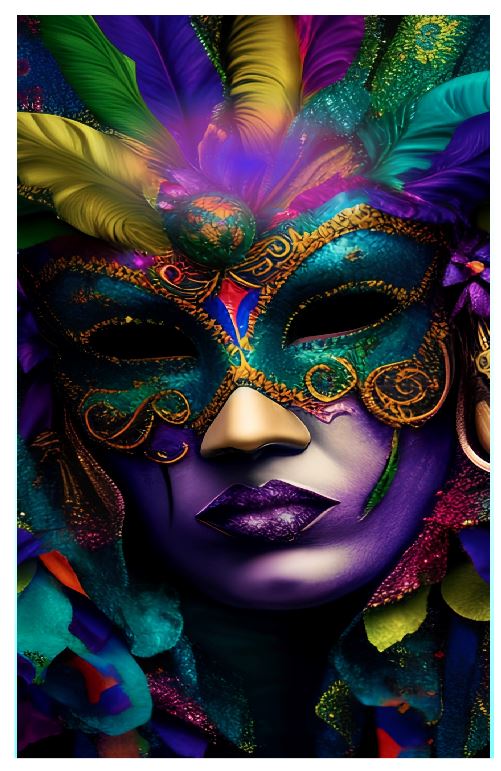 Mardi Gras Mask 2 Wall Art (A233)