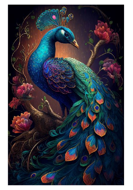 Peacock 4 Wall Art (A215)