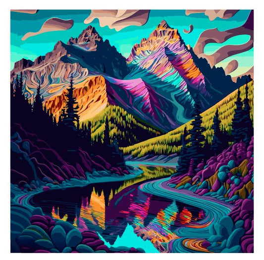 Mountains of color Wall Art (A175)