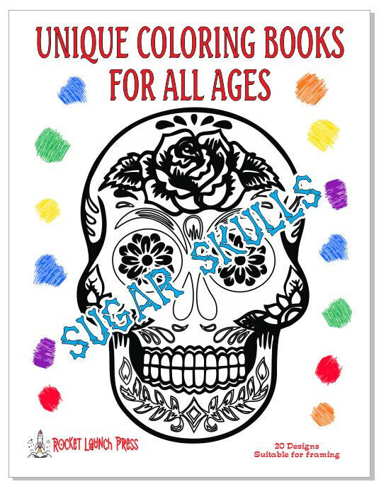 Sugar Skulls Adult coloring book AB02 ISBN 978-1-967538-05-8