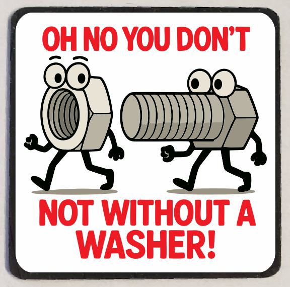M259 Not Without A Washer Refrigerator Magnet