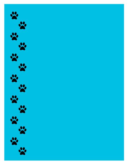 NP23 Paws Assorted Colors Note Pad