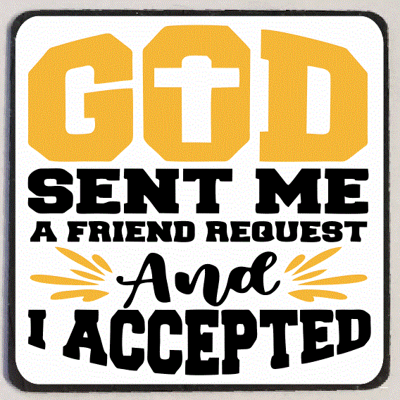 M217 God Friend Request Refrigerator Magnet - Iris Fashion Jewelry