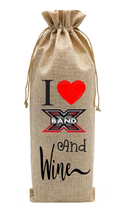 Burlap Drawstring Bottle Bag Gift Bag Band X #1