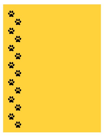 NP23 Paws Assorted Colors Note Pad