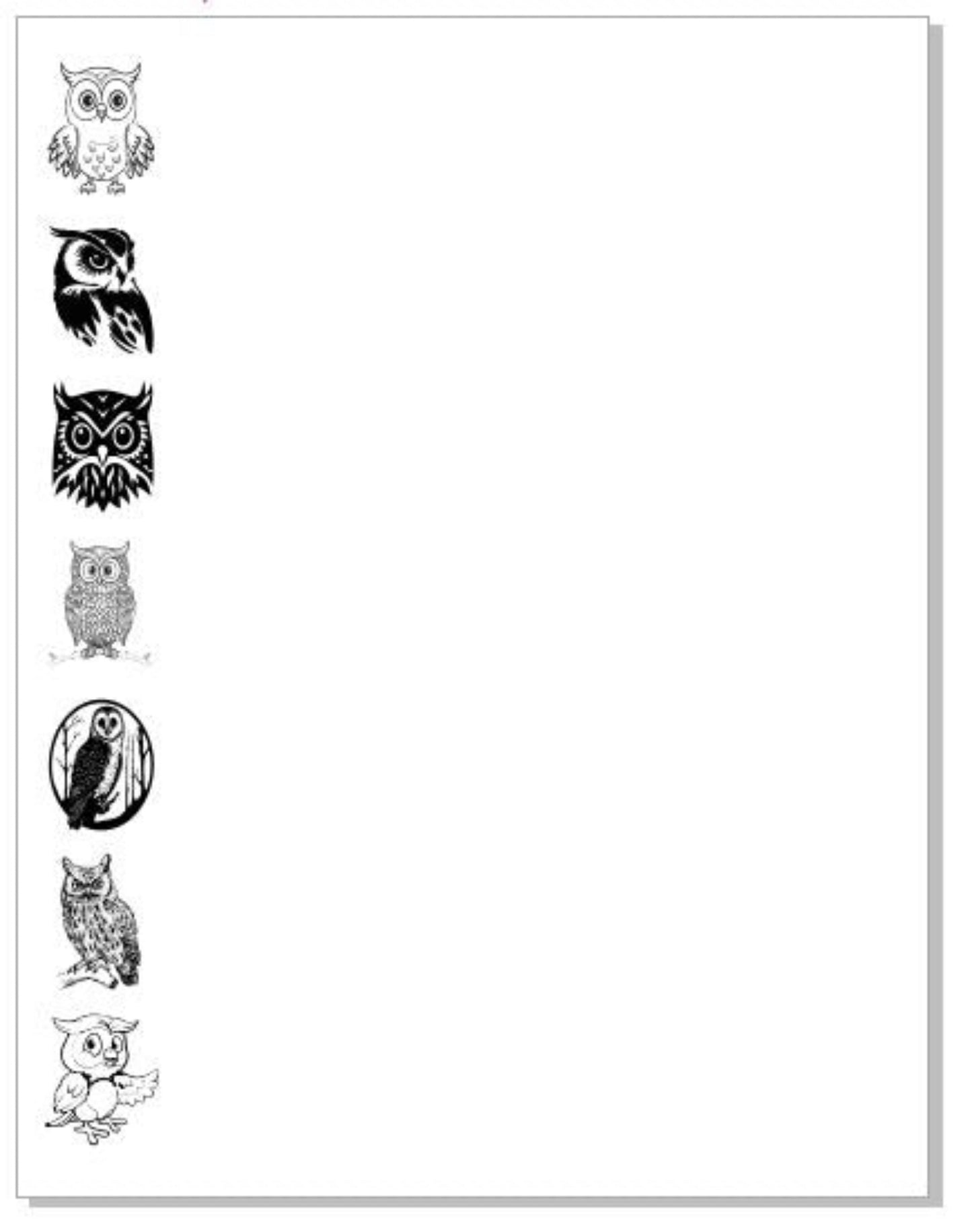 NP19 Owl Note Pad