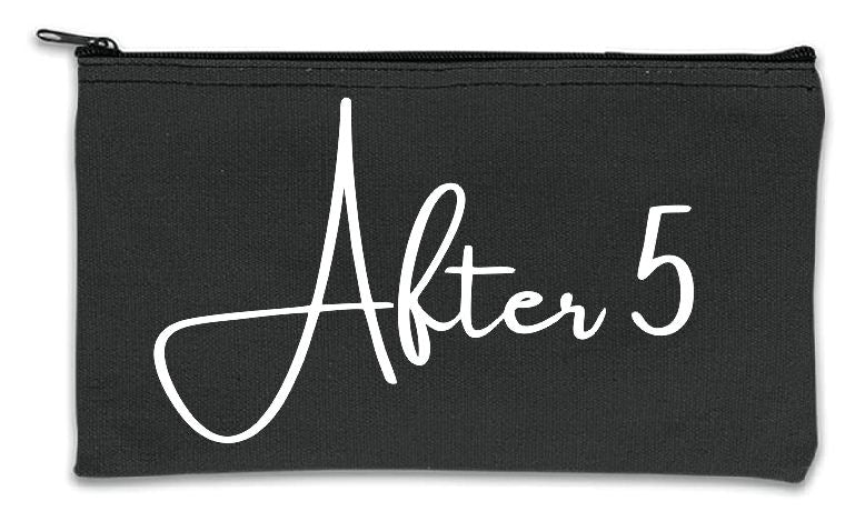 Canvas Zipper Bag Black After 5 #3