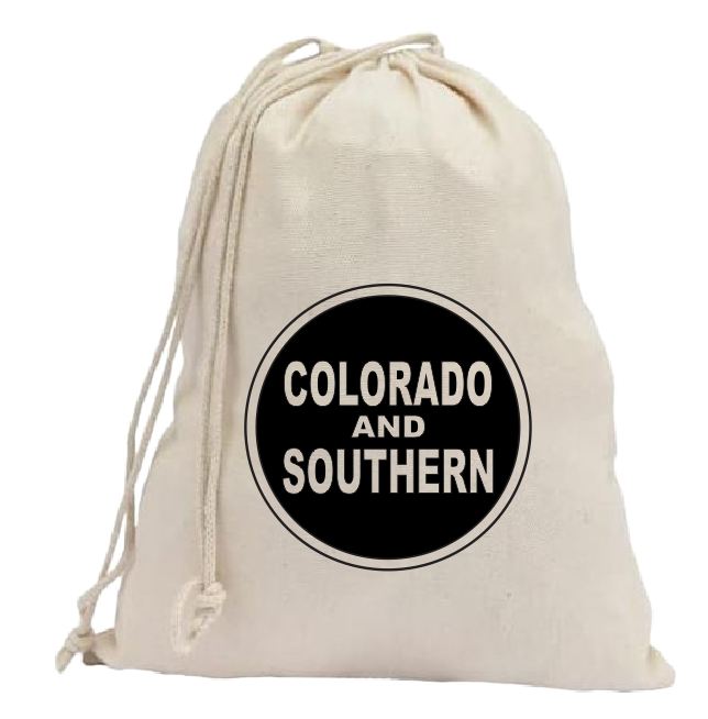 CB43 Railroad Train Canvas Bank Bag Colorado & Southern
