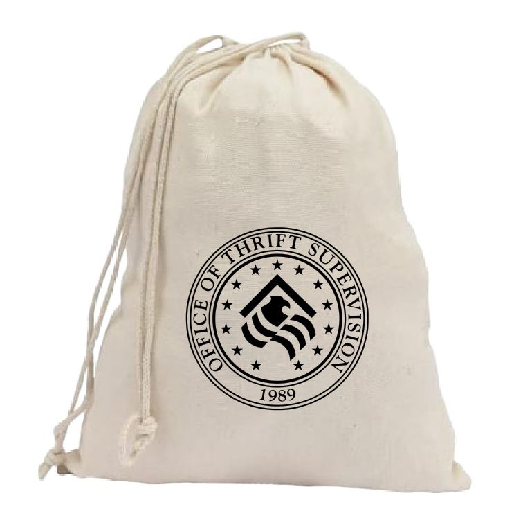 CB51 Coin Collector Canvas Bag Vintage Style Federal Reserve Thrift Supervision