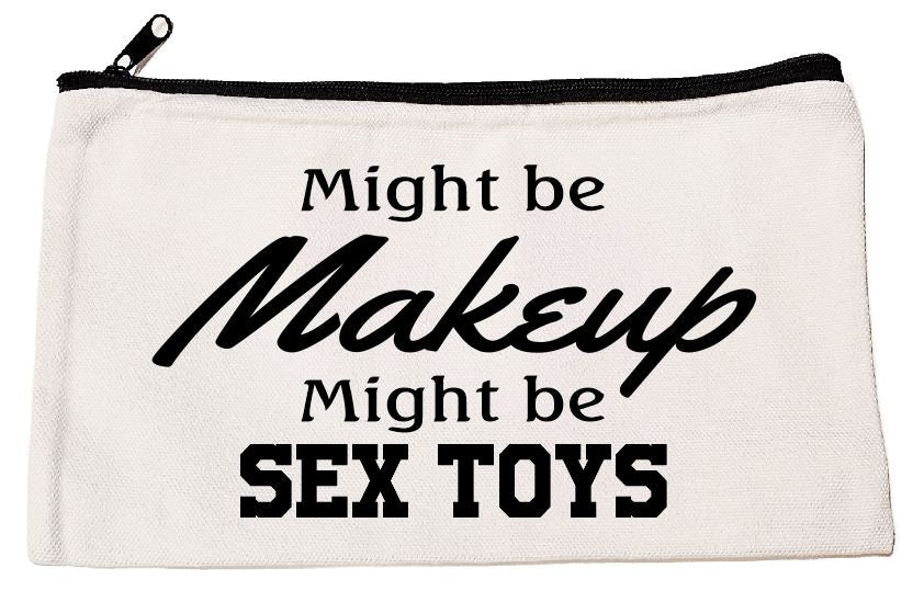 ZB05 Canvas Zipper Bag Makeup Bag Might Be Makeup Might Be Sex Toys