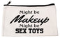 ZB05 Canvas Zipper Bag Makeup Bag Might Be Makeup Might Be Sex Toys