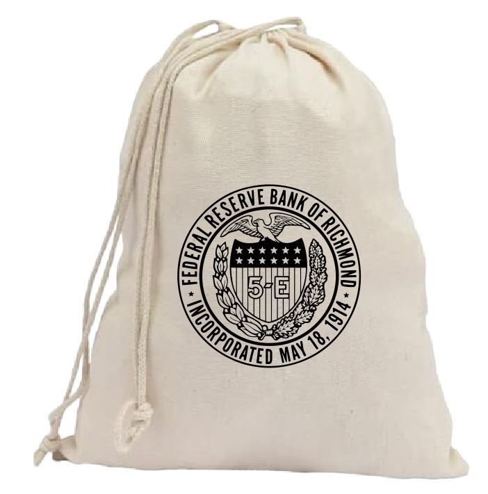 CB48 Coin Collector Canvas Bag Vintage Style Federal Reserve Richmond