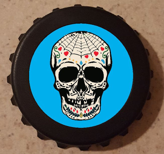 G23 Light Blue Sugar Skull Bottle Opener - Iris Fashion Jewelry