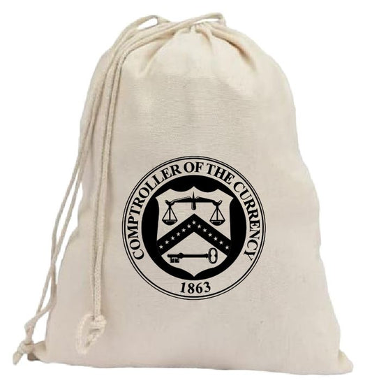 CB54 Coin Collector Canvas Bag Vintage Style Comptroller of the Currency