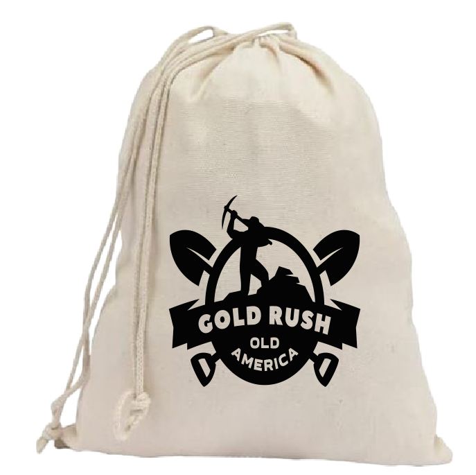 CB46 Railroad Train Canvas Bank Bag Gold Rush