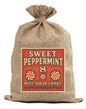 BUR09 Sweet Peppermint Burlap Bag