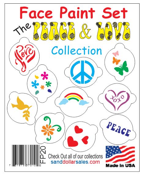 FP20 Face Paint Set The Peace & Love Collection