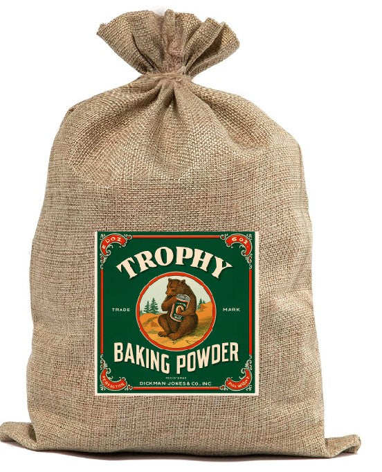 BUR36  Burlap Bag Vintage Style Bag Baking Powder