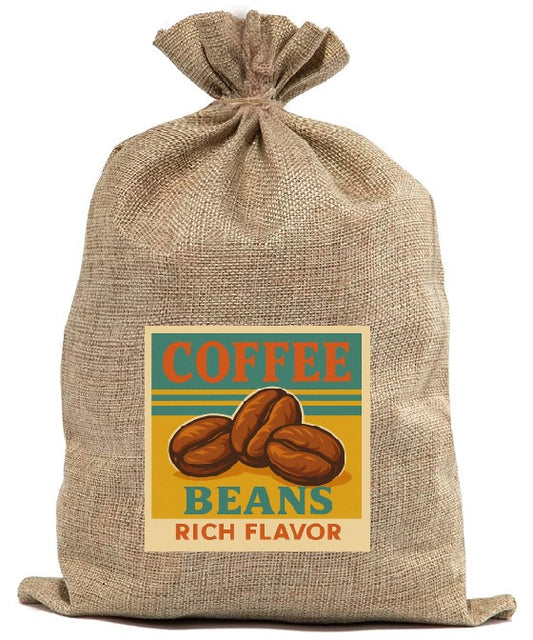 BUR34  Burlap Bag Vintage Style Bag Coffee Beans