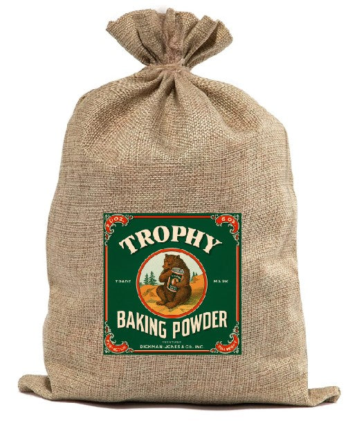 BUR36  Burlap Bag Vintage Style Bag Baking Powder