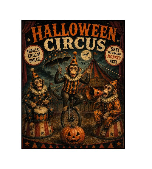 Vintage Style Metal Sign Halloween Circus MS883