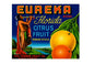 MS101  Crate Label Vintage Style Sign Metal Wall Deco Citrus Fruit Eureka