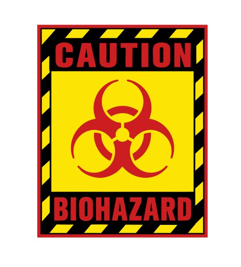 Vintage Style Metal Sign  Caution Biohazard MS931