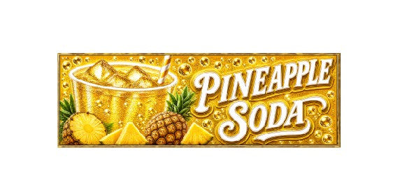 SS56 Metal Sign Pineapple Soda