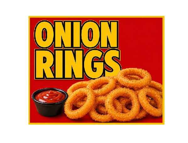 MS772 Vintage Style Metal Sign Onion Rings