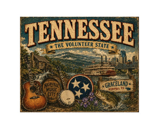 MS650 Vintage Style Metal Sign Tennessee