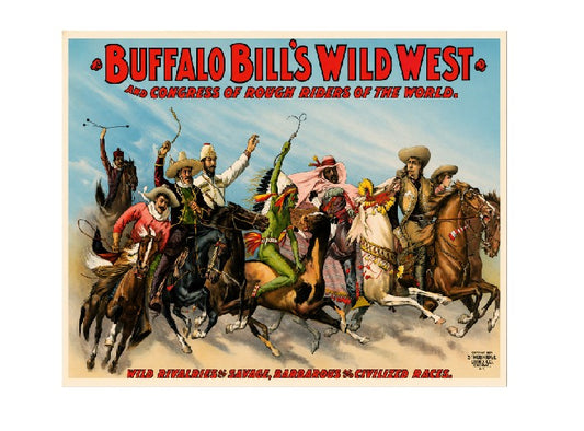 MS163 Vintage Style Sign Metal Wall Deco Buffalo Bill
