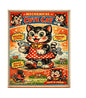 MS217   Vintage Style Tin Toy Metal Sign Cute Cat