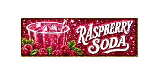 SS57 Metal Sign Raspberry Soda