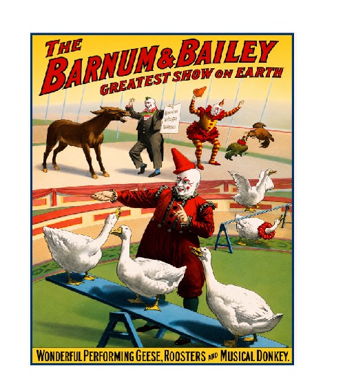 MS338 Vintage Style Metal Sign Barnum Bailey Greatest Show on Earth