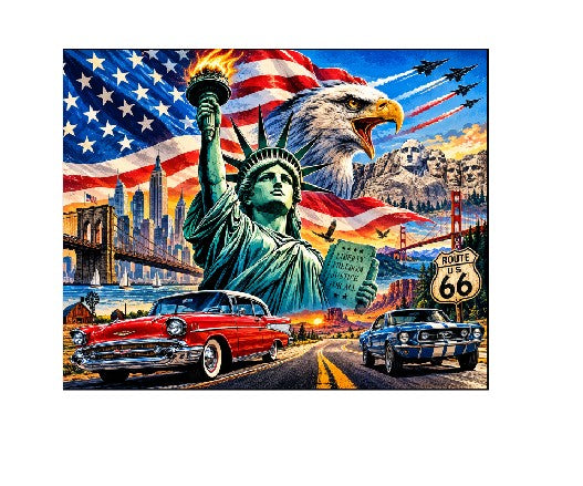 MS819 Vintage Style Metal Sign America
