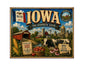 MS609 Vintage Style Metal Sign Iowa