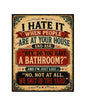 MS804 Vintage Style Metal Sign Funny Bathroom Sign