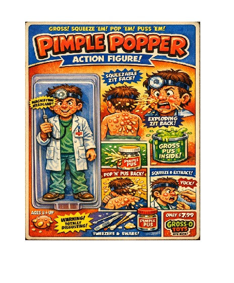 MS352 Retro Style Funny Metal Sign The Pimple Popper