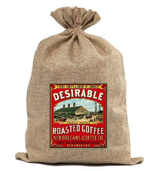 BUR85 Burlap Bag Vintage Style Bag Coffee Roasted