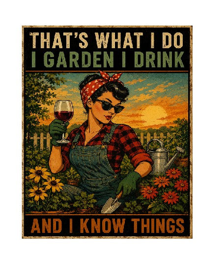 MS399 Vintage Style Metal Sign Garden Sign I know Things