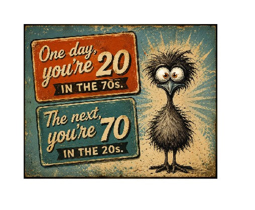 MS809 Vintage Style Metal Sign Funny Age Sign