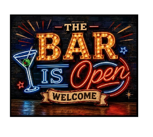 MS478 Vintage Style Metal Sign Bar Sign