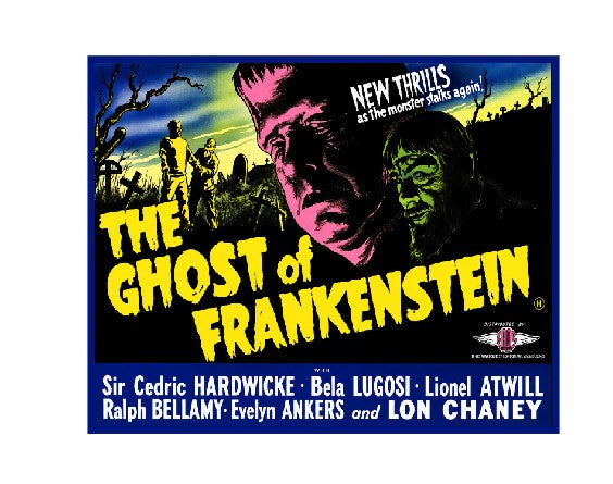 Vintage Style Metal Sign Horror Film The Ghost of Frankenstein MS907