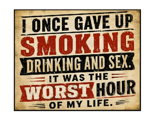 MS578 Vintage Style Metal Sign Funny Smoking Sign