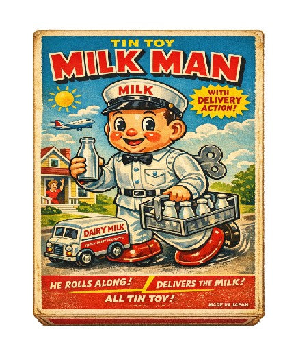 MS221 Vintage Style Tin Toy Metal Sign Milk Man