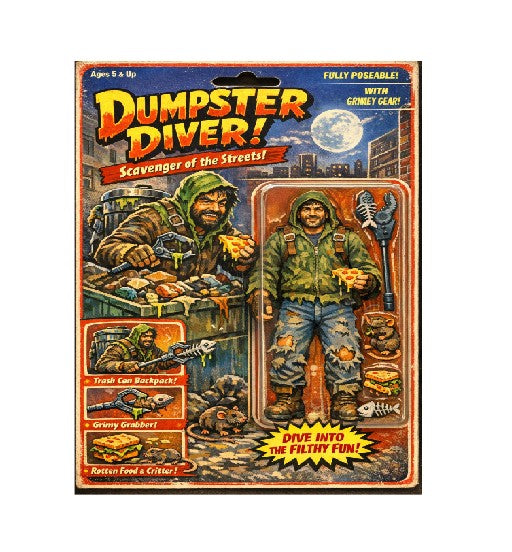 MS368 Retro Style Funny Metal Sign The Dumpster Diver