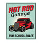 MS226 Vintage Style Metal Sign Hot Rod