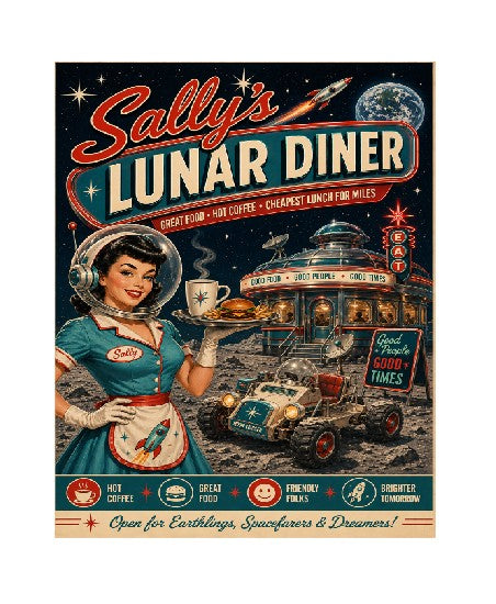 MS457 Vintage Style Metal Sign Sally's Diner