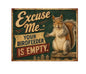 MS799 Vintage Style Metal Sign Funny Squirrel Sign
